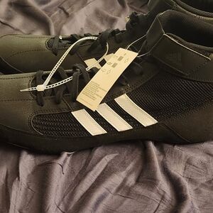 Adidas Black and White High-Tops